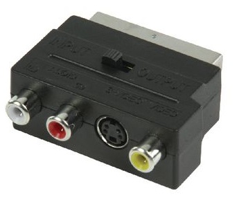 Adattatore SCART 3xRCA+1xSVHS